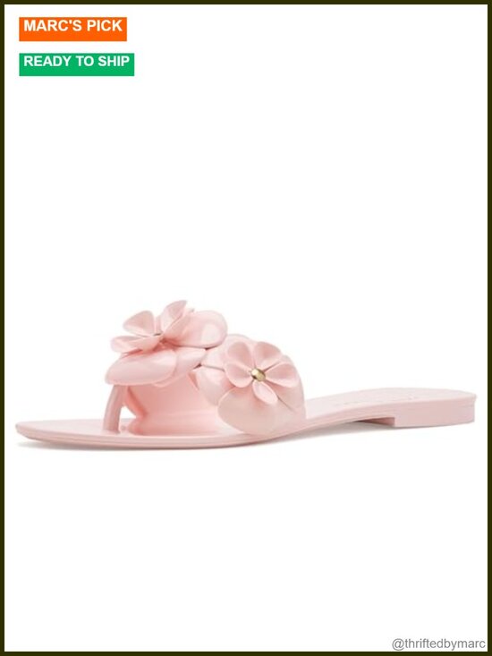 Shoes - Jack Rogers Amelia Flower Jelly Sandals PVC Slip-On Women's Waterproof Floral